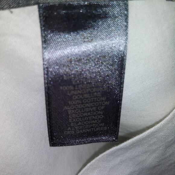 Liz Claiborne White Linen Midi Eyelet Trim Sleeveless Beachy Wedding Dress Sz 16 - Picture 10 of 10